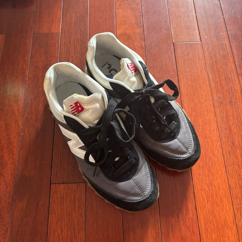 New Balance White and Black Sneakers